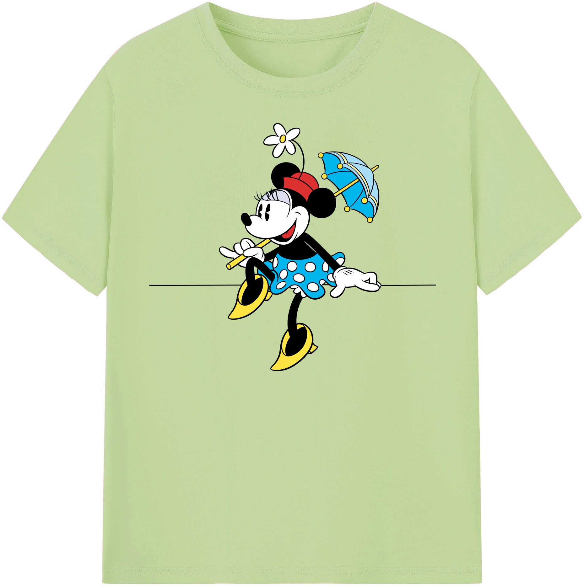 （画像用） ミッキーマウス Mickey Mouse 綿100％半袖Tシャツ（フロントプリント）